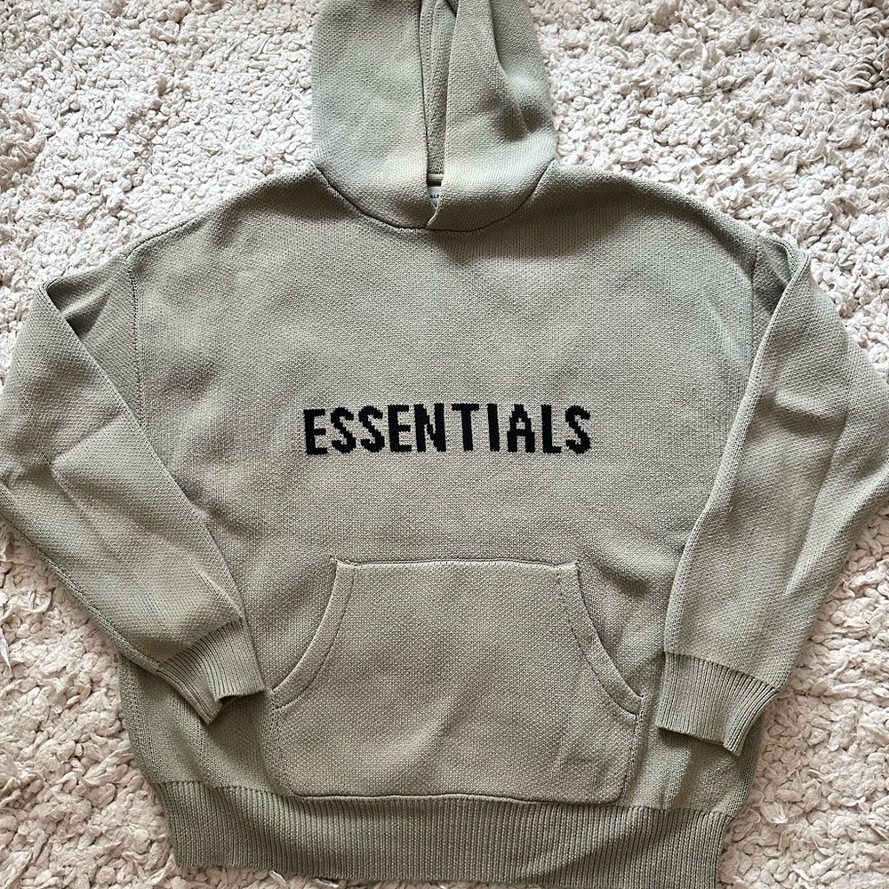 Fear of God Essentials Sage Green Hoodie